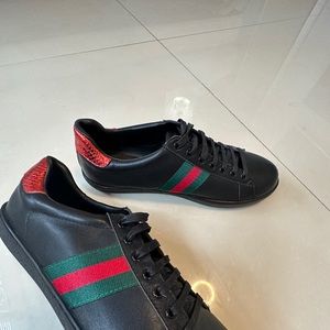 Gucci Men Ace Leather Sneakers size 44